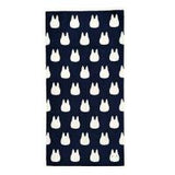 Marushin Studio Ghibli Silhouette Towel Series Small White Totoro - (Bath Towel) 'My Neighbor Totoro', Size: 23.6" x 47.24" (Special Order)