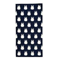 Marushin Studio Ghibli Silhouette Towel Series Small White Totoro - (Bath Towel) 'My Neighbor Totoro', Size: 23.6" x 47.24" (Special Order)