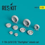 Res/Kit F-104 (A/B/C/D) 'Starfighter' wheels set (Special Order)