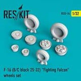 Res/Kit F-16 (B/C) block 25-32 'Fighting Falcon' wheels set (Special Order)