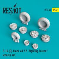 Res/Kit F-16 (C) block 40-52 'Fighting Falcon' wheels set (Special Order)