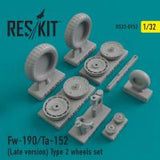 Res/Kit Fw-190/Ta-152 (Late version) Type 2 wheels set (Special Order)