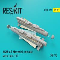 Res/Kit AGM-65 Maverick missile with LAU-117 (2pcs)(AV-8b, A-10, F-16, F-18) (Special Order)