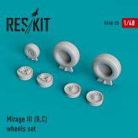 Res/Kit Mirage III (B,C) wheels set (Special Order)