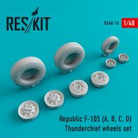 Res/Kit Republic F-105 (A, B, C, D) Thunderchief wheels set (Special Order)