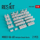 Res/Kit MBD3-U6-68 Multiple Bomb Racks (Su-17, Su-24, Su-30, Su-34, Su-35) (2 pcs) (Special Order)