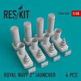 Res/Kit ROYAL NAVY 2' lAUNCHER (4 pcs) Phantom, Harrier, Sea Vixen, Buccaneer (Special Order)