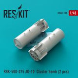 Res/Kit RBK-500-375 __-10 Cluster bomb (2 pcs) Su-17, Su-24, Su-25, Su-34, MiG-21, MiG-27 (Special Order)