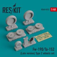 Res/Kit Fw-190/Ta-152 (Late version) Type 2 wheels set (Special Order)