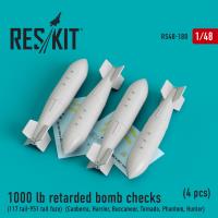 Res/Kit 1000 lb retarded bomb checks (117 tail-951 tail fuze) (Canberra, Harrier, Buccaneer, Tornado, Phantom, Hunter) (4 pcs) (Special Order)