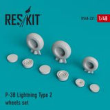 Res/Kit P-38 Lightning Type 2 wheels set (Special Order)