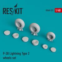 Res/Kit P-38 Lightning Type 2 wheels set (Special Order)
