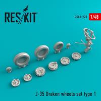 Res/Kit J-35 Draken wheels set type 1 (Special Order)