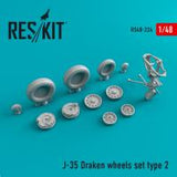 Res/Kit J-35 Draken wheels set type 2 (Special Order)