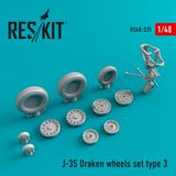 Res/Kit J-35 Draken wheels set type 3 (Special Order)