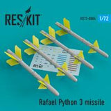 Res/Kit Rafael Python 3 missile (4 pcs) (IAI Kfir, F-15C/I, F-16I, JF-17, MiG-21, Mirage F.1) (Special Order)
