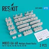 Res/Kit MBD3-U6-68 Multiple Bomb Racks (Su-17, Su-24, Su-30, Su-34, Su-35) (2 pcs) (Special Order)