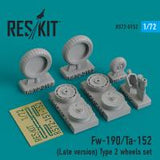 Res/Kit Fw-190/Ta-152 (Late version) Type 2 wheels set (Special Order)