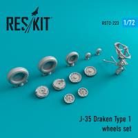 Res/Kit J-35 Draken Type 1 wheels set (Special Order)