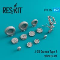 Res/Kit J-35 Draken Type 2 wheels set (Special Order)