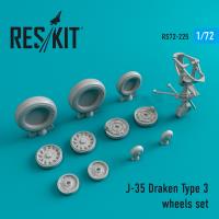 Res/Kit J-35 Draken Type 3 wheels set (Special Order)