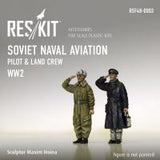Res/Kit Soviet Naval Aviation pilot & land crew (WW2) 1/48 (Special Order)
