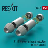 Res/Kit F-18 Hornet exhaust nozzles for Hobby Boss Kit (Special Order)