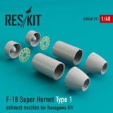 Res/Kit F-18 Super Hornet Type 1 exhaust nozzles for Hasegawa Kit (Special Order)