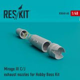 Res/Kit Mirage III C/J exhaust nozzles for Hobby Boss Kit (Special Order)