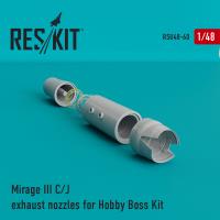 Res/Kit Mirage III C/J exhaust nozzles for Hobby Boss Kit (Special Order)