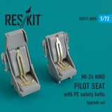 Res/Kit MI-24 hind. Pilot seat with PE safety belts (Special Order)