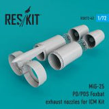 Res/Kit MiG-25 PD/PDS Foxbat exhaust nozzles for ICM Kit (Special Order)
