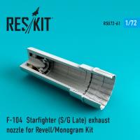 Res/Kit F-104 Starfighter (S/G Late) exhaust nozzle for Revell/Monogram Kit (Special Order)