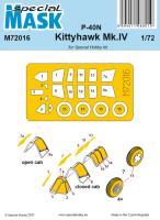 Special Mask 1/72 P-40N/Kittyhawk Mk.IV Mask (Special Order)