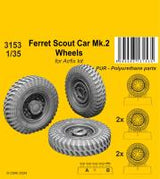 CMK 1/35 Ferret Scout Car Mk.2 Wheels / for Airfix kits (Special Order)