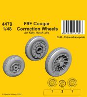 CMK 1/48 F6F-9 Cougar Correction Wheels Set / for Kitty Hawk kits (Special Order)
