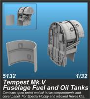 CMK 1/32 Tempest Mk.V Fuselage Fuel and Oil Tanks (Special Order)