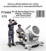 CMK 1/72 3D Printed Sw.36 Searchlight Crew, sitting / standing with binoculars (Special Order)