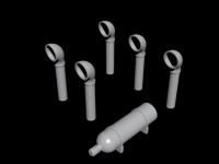 CMK 1/72 PT-109 Boat Deck Set (Smoke Generator, Ventilation Funnels) (Special Order)