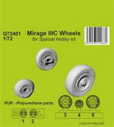 CMK 1/72 Mirage IIIC Wheels For Special Hobby Kit (Special Order)