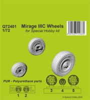 CMK 1/72 Mirage IIIC Wheels For Special Hobby Kit (Special Order)
