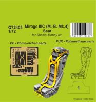 CMK 1/72 Mirage IIIC (M.-B. Mk.4) Seat (Special Order)