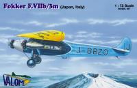 Valom 1/72 Fokker F.VIIb/3m (Japan and Italy Markings) (Special Order)
