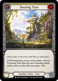 Towering Titan (Yellow) [CRU030] (Crucible of War) 1st Edition Rainbow Foil - POKÉ JEUX