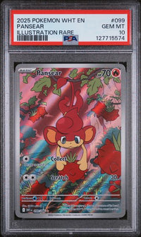 2025 POKEMON WHT EN-WHITE FLARE #099 PANSEAR ILLUSTRATION RARE PSA 10 #127715574