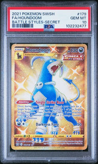 2021 POKEMON BATTLE STYLES 179/163 HOUNDOOM BATTLE STYLES PSA 10 #102232477