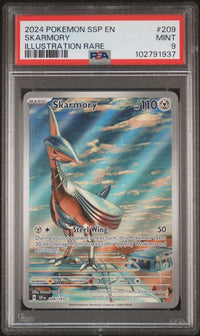 2024 POKEMON SSP EN-SURGING SPARKS #209 SKARMORY ILLUSTRATION RARE PSA 9 #102791937