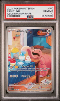 2024 POKEMON TEF EN-TEMPORAL FORCES #180 LICKITUNG ILLUSTRATION RARE PSA 10 #95732895