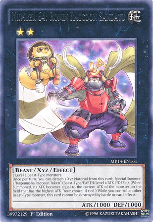 Number 64: Ronin Raccoon Sandayu [MP14-EN161] Rare - POKÉ JEUX