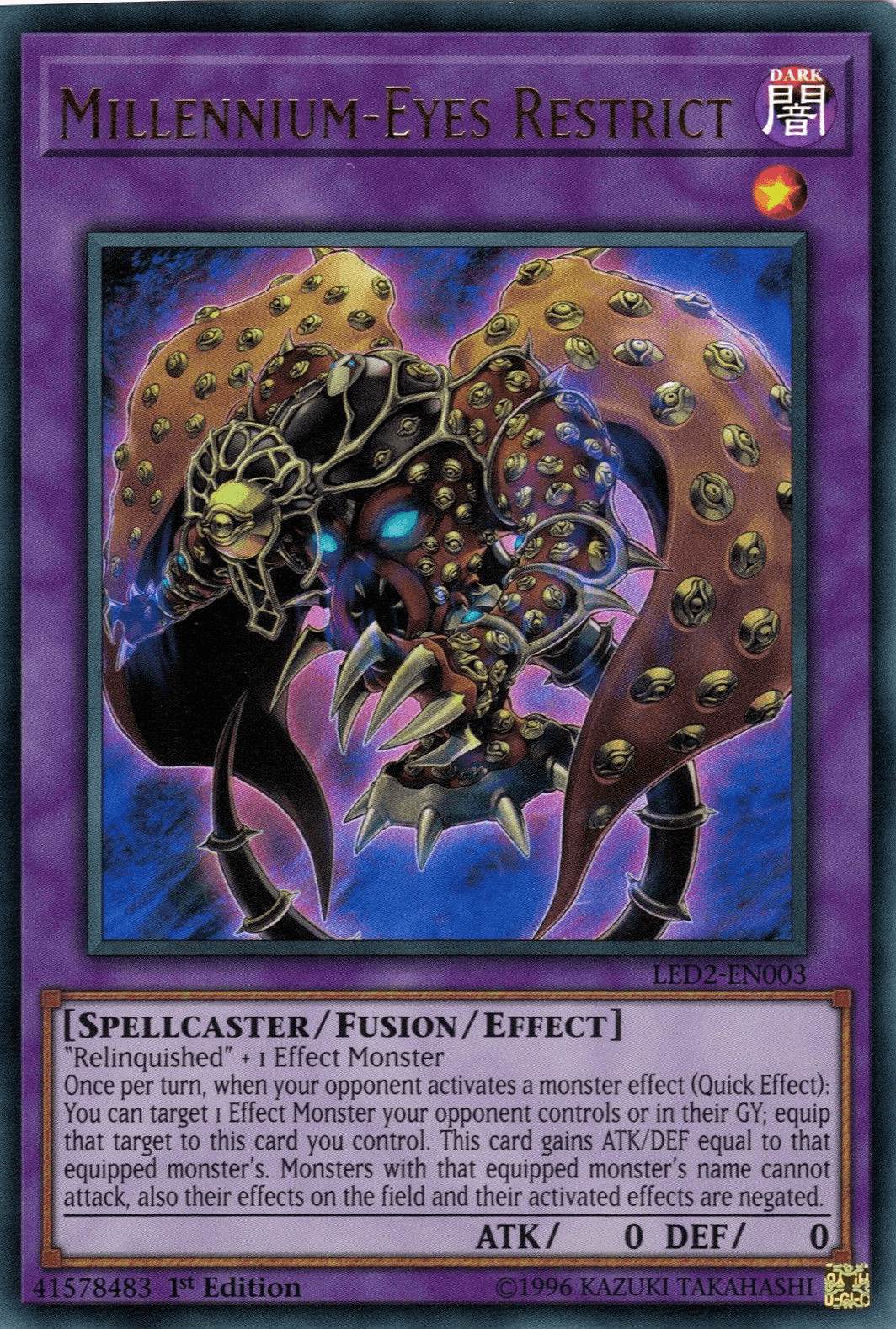 Millennium-Eyes Restrict [LED2-EN003] Ultra Rare - POKÉ JEUX